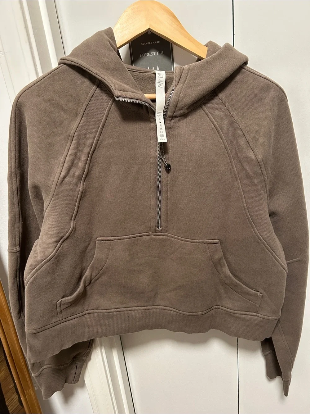 Lululemon Scuba Cropped Half-Zip Hoodie in Nomad